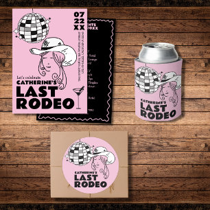 Last Rodeo Disco Cowgirl Bachelorette Party  Classic Round Sticker