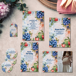 Berry Sweet Wild Berry Books for Baby Baby Shower Enclosure Card