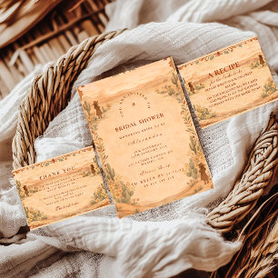 Desert Western Bridal Shower Thank You Card