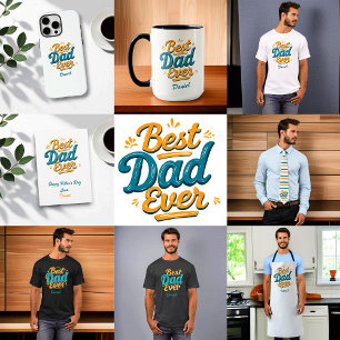 Best Dad Ever   Retro Personalized Father's Day Apron
