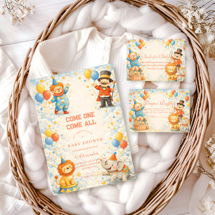 Playful Circus Friends Diapper Raffle Enclosure Card