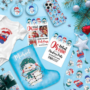Oh What Fun! Snowmen Christmas Holiday Party Invitation