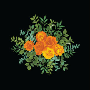 Black & Orange Halloween Gothic Wedding Collection Invitation