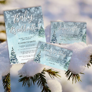 Winter Forest Baby Shower Welcome Foam Board