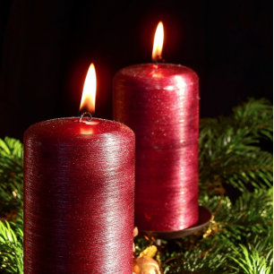 Christmas Party Red Candles Winter Holidays Tapestry