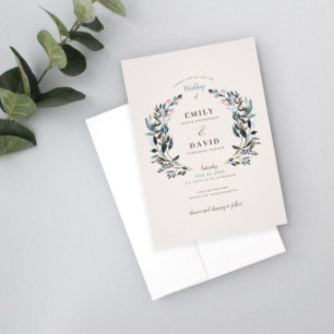 Garden Crest   Eggshell   Wedding Invitation