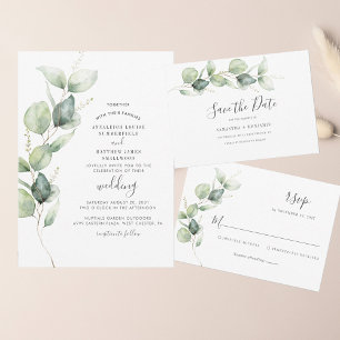 Eucalyptus Botanical Wedding RSVP Card