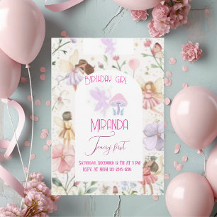 Fairy Girls  Birthday Invitation