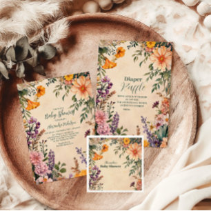 Victorian Art Nouveau Baby Shower Invitation