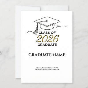 Class of 2026 Gold Invitation   Invitación Oro