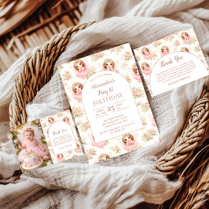 Fairy 1st Birthday Girl Invitation