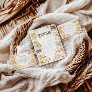 Fresh Off The Market Bridal Shower Thank You Card