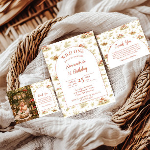 Blush Woodland Wild One Birthday Napkins