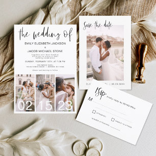 The Wedding of Photo QR code Minimalist Elegant Invitation