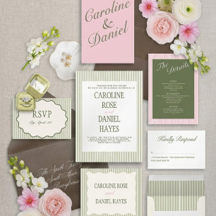 Kraft Wedding Envelope   Sage Green Wedding Suite