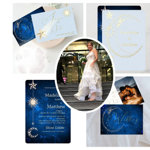 Moon Stars  Celestial Sky Evening Welcome Wedding  Foam Board