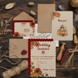 Rustic & Cozy Autumn Wedding Timeline  Program