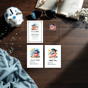 "The Future Is Bright" Finance Graduation Invitation