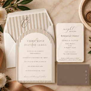 Warm Sand Minimalist  Wedding Welcome Gift Tags