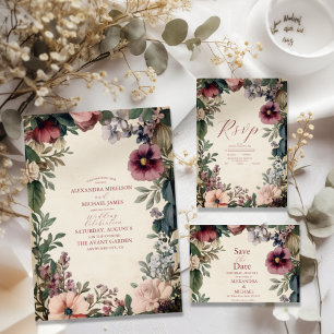 Chic Victorian Royal Floral Wedding  Foam Board