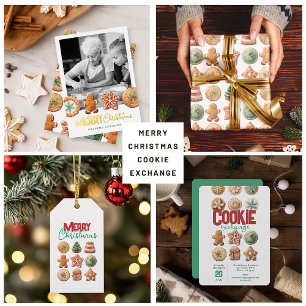 Christmas Cookies Holiday Baking Photo Foil Card