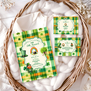 Rainbow Lucky Little Shamrock Baby Shower Invitation