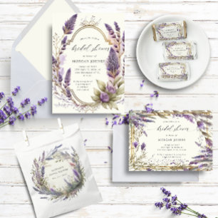 Lavender Regal Floral Bridal Shower Thank You Card