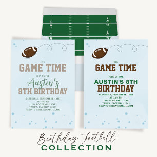 Birthday Party Cute Game Time Simple Football Postcard