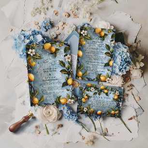 Fresh Citrus Botanical Wedding Invitation