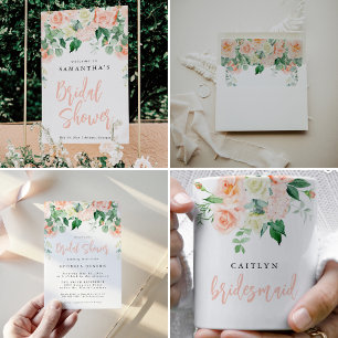 Blush Floral Bridal Shower Backdrop