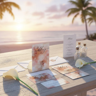 RoseGold Earthtone Watercolor Wedding Icon Program