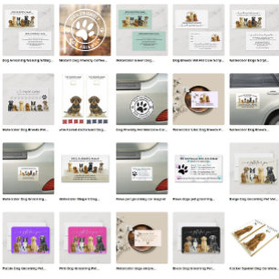 Dog Grooming Walking Sitting Boarding Training Business Card