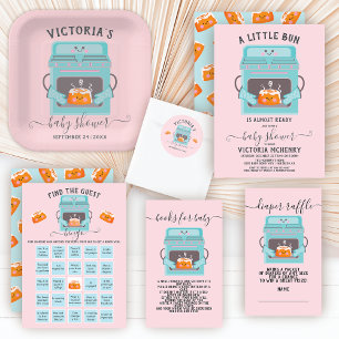 Little Bun in the Oven Baby Shower Classic Round Sticker