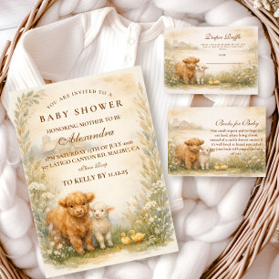Vintage Farm Animals Meadow Baby Shower Napkins