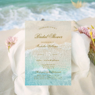 Starfish and Shells Tropical Beach Bridal Shower Poster