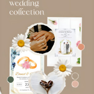 Modern Monogram Elegant Custom Name Date Wedding  Wax Seal Sticker