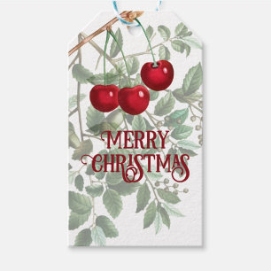 Cherry Christmas - Vintage Christmas Gift Tags
