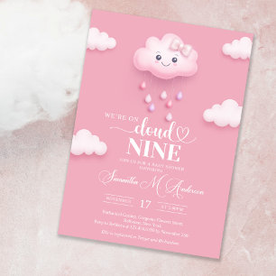 We're on cloud nine cute smiling cloud pink paper plates