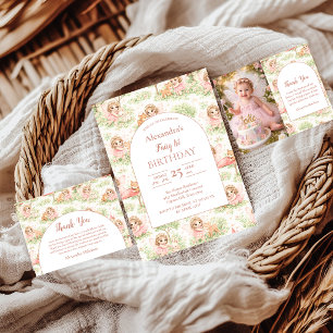 Fairy Garden First Birthday Invitation