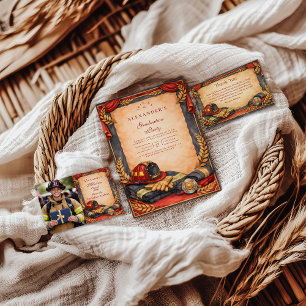 Firefighter Academy Graduation Celebration Thank You Card