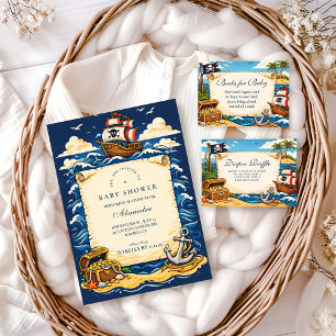 Whimsical Pirate Ship Adventure Baby Shower Napkins