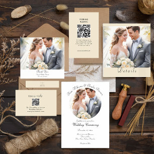 Modern Photo Custom Qr Code Table Card