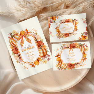 A Little Pumpkin Fall Floral Baby Shower Napkins