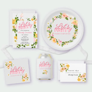 Let's Party Bold Lettering 100th Birthday Can Cooler