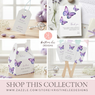 Elegant Butterfly Baby Shower Advice Well-wishes Enclosure Card