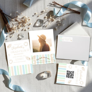 Grad Club Beach Party Invitation