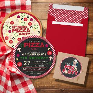 Pizza Party Kids Birthday  Envelope