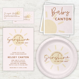 Our Little Ray of Sunshine Boho Baby Shower Invitation