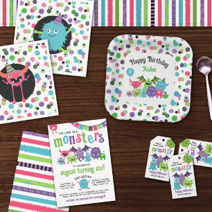 Calling All Monsters Kids Halloween Birthday Party Invitation