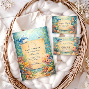 Storybook Ocean Friends Baby Shower Invitation